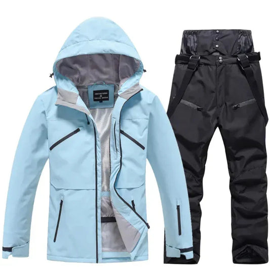 Sophia | Women’s Waterproof & Windproof Hooded Two-Piece Ski Suit