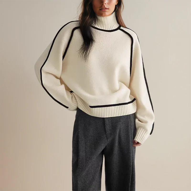 Emma | Women’s Classic Oversized Wool Turtleneck Sweater