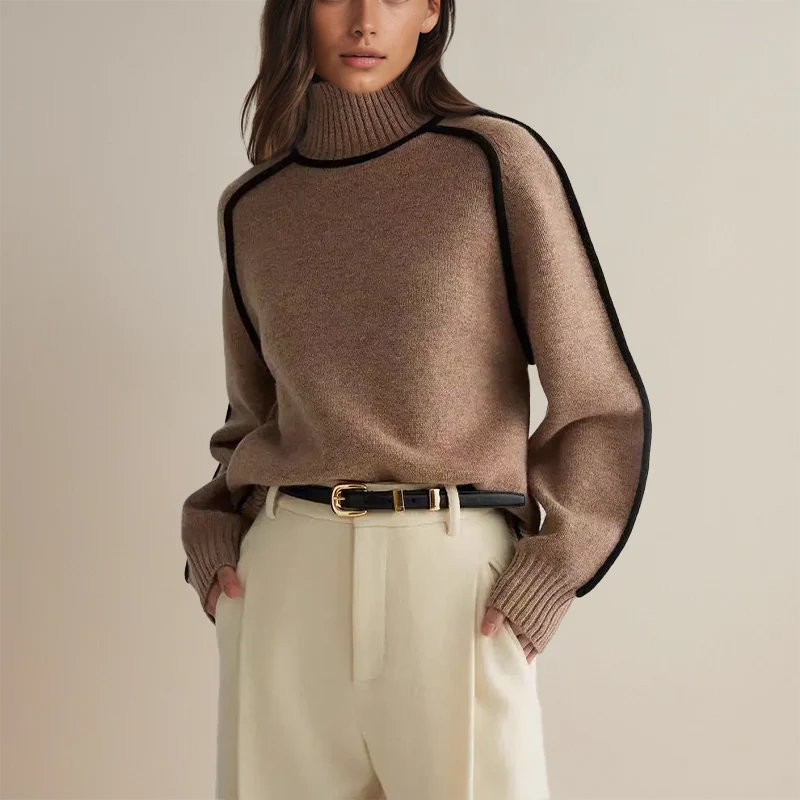 Emma | Women’s Classic Oversized Wool Turtleneck Sweater