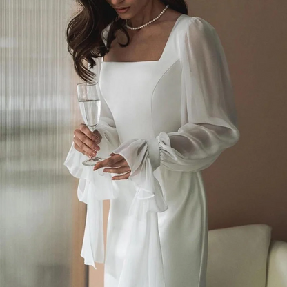 Peyton | Women’s Elegant Maxi Dress with Sheer Long Sleeves