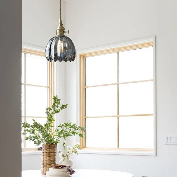 Floral Japanese Look | HikariBloom Glass Pendant Lamp