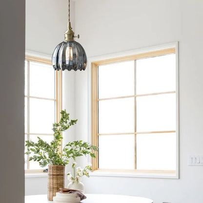 Floral Japanese Look | HikariBloom Glass Pendant Lamp