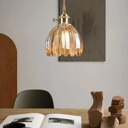 Floral Japanese Look | HikariBloom Glass Pendant Lamp