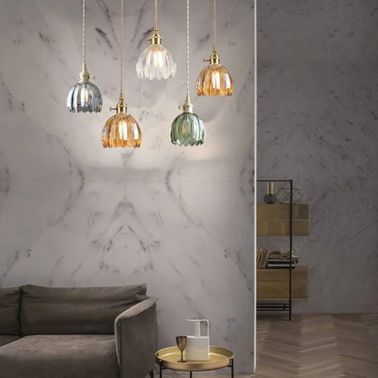 Floral Japanese Look | HikariBloom Glass Pendant Lamp