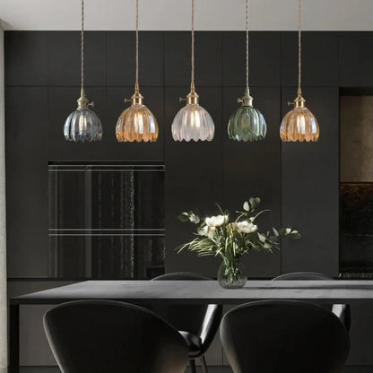 Floral Japanese Look | HikariBloom Glass Pendant Lamp