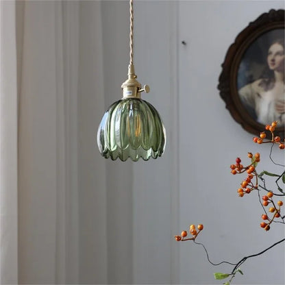 Floral Japanese Look | HikariBloom Glass Pendant Lamp