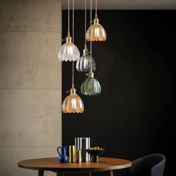 Floral Japanese Look | HikariBloom Glass Pendant Lamp