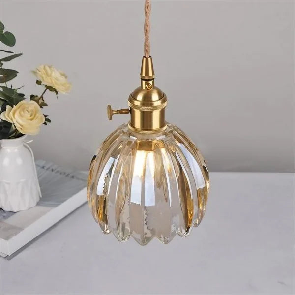 Floral Japanese Look | HikariBloom Glass Pendant Lamp