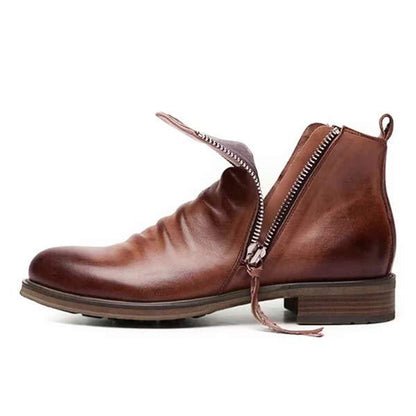 Milo | Men’s Casual Ankle Boots with Tassel and Zipper