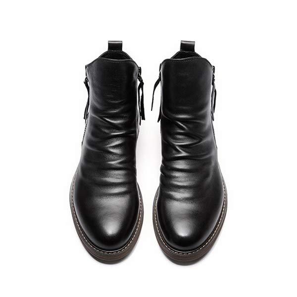 Milo | Men’s Casual Ankle Boots with Tassel and Zipper