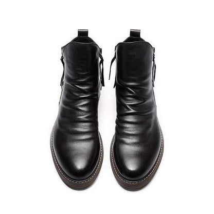 Milo | Men’s Casual Ankle Boots with Tassel and Zipper
