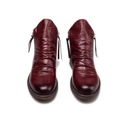 Milo | Men’s Casual Ankle Boots with Tassel and Zipper