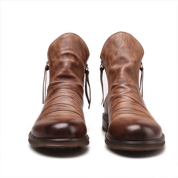 Milo | Men’s Casual Ankle Boots with Tassel and Zipper