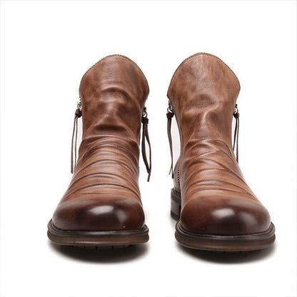 Milo | Men’s Casual Ankle Boots with Tassel and Zipper
