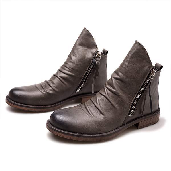 Milo | Men’s Casual Ankle Boots with Tassel and Zipper