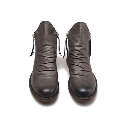 Milo | Men’s Casual Ankle Boots with Tassel and Zipper