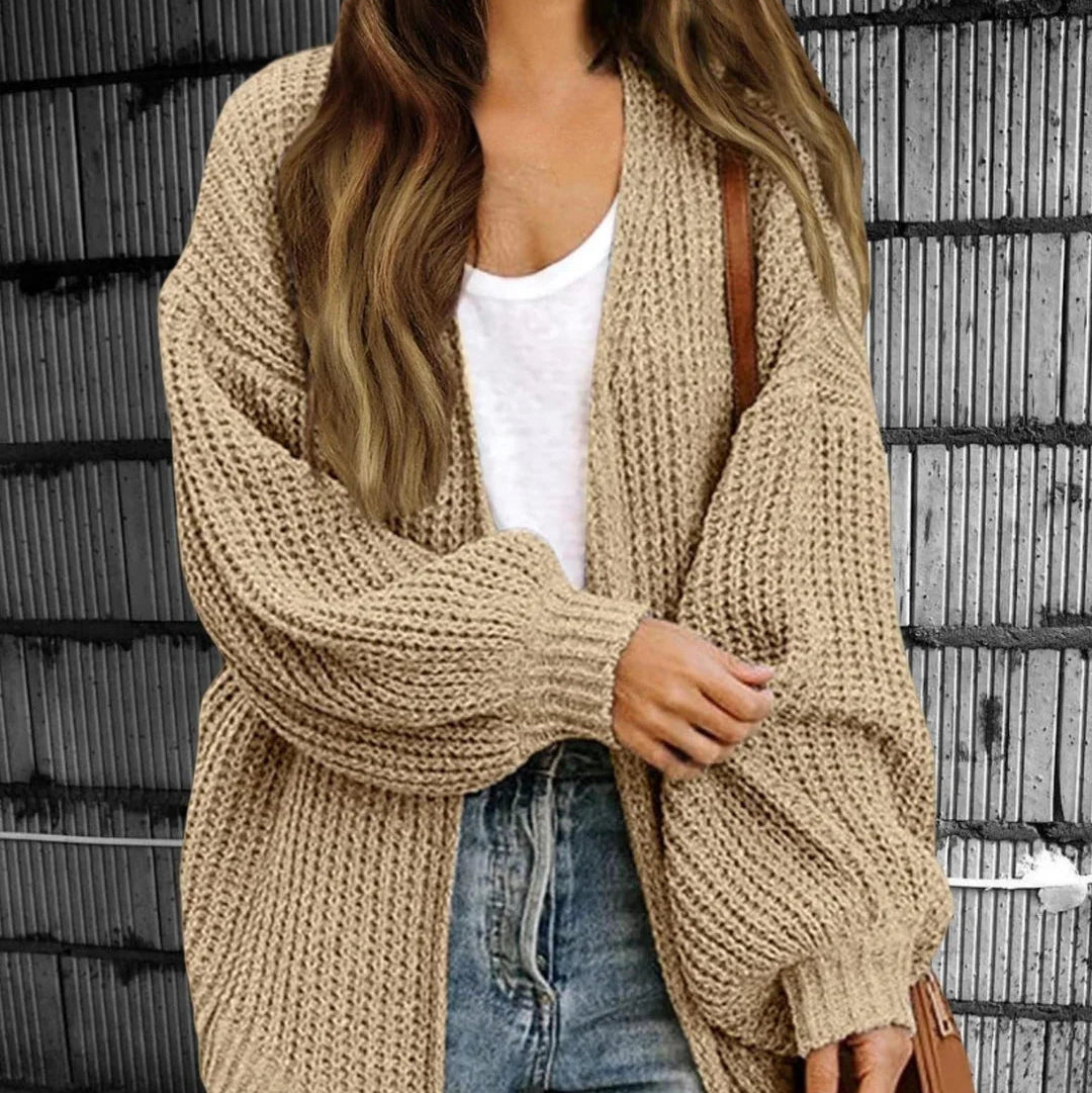 Seraphina | Women’s Lantern Sleeve Oversized Wool Cardigan