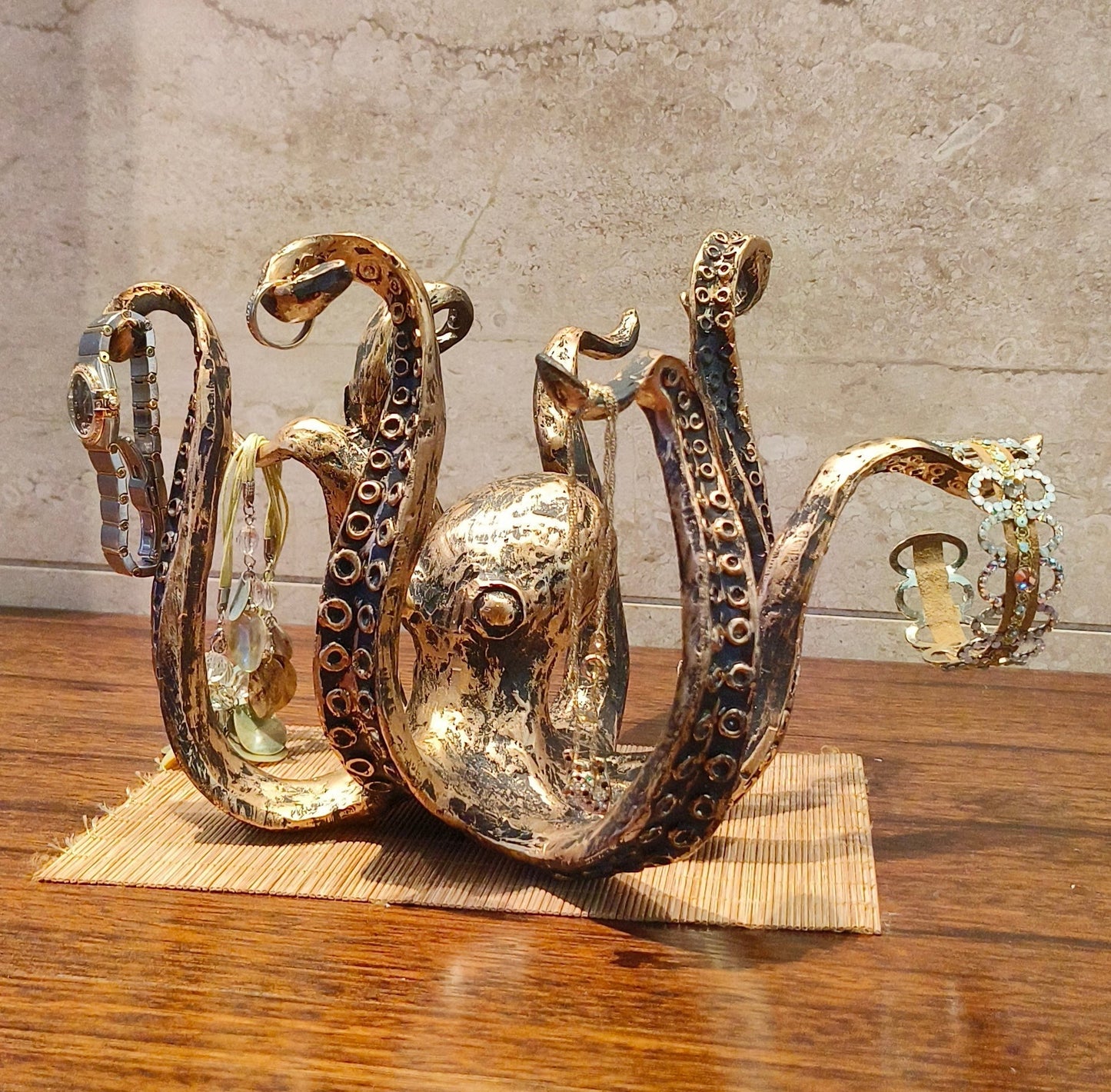 Octopus Coffee Mug Rack | Rustic Kitchen Accent