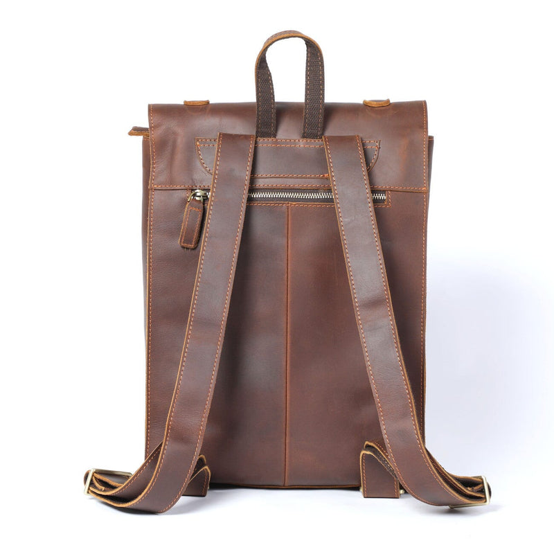 Kenway | Vegan Leather Travel Backpack with Laptop Compartment-3