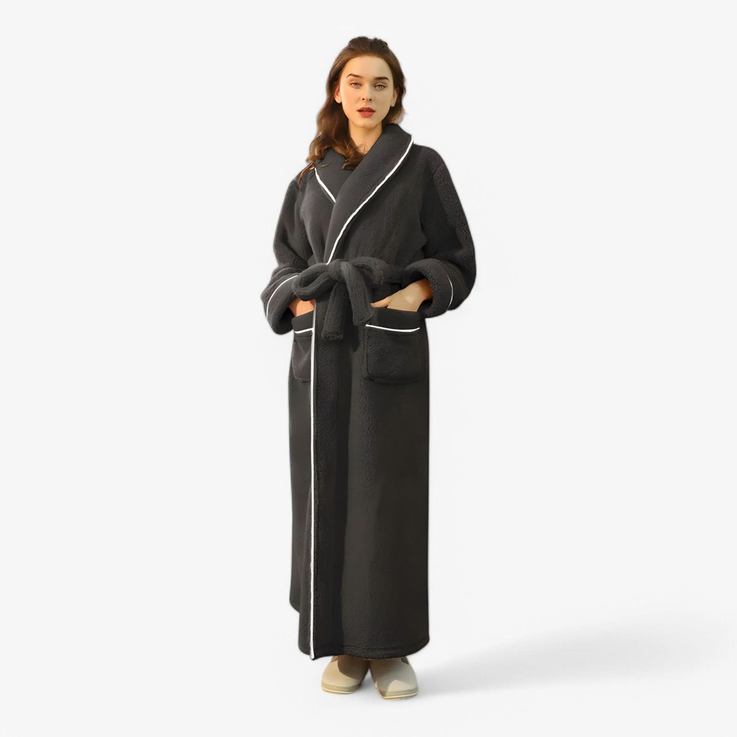 Velvra Unisex Luxury Bathrobe | Ultra-Soft Comfort with Timeless Spa-Style Elegance