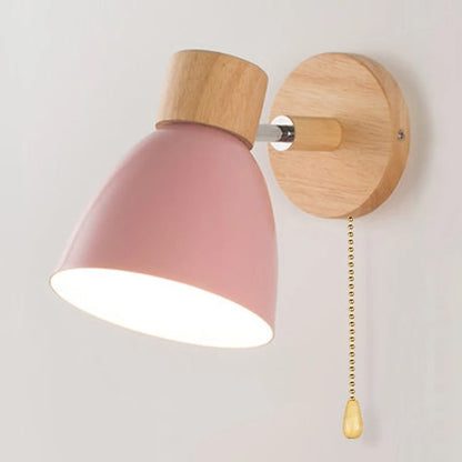 Wooden Hanging Pull Switch | ZenithWood Nordic Wall Lamp