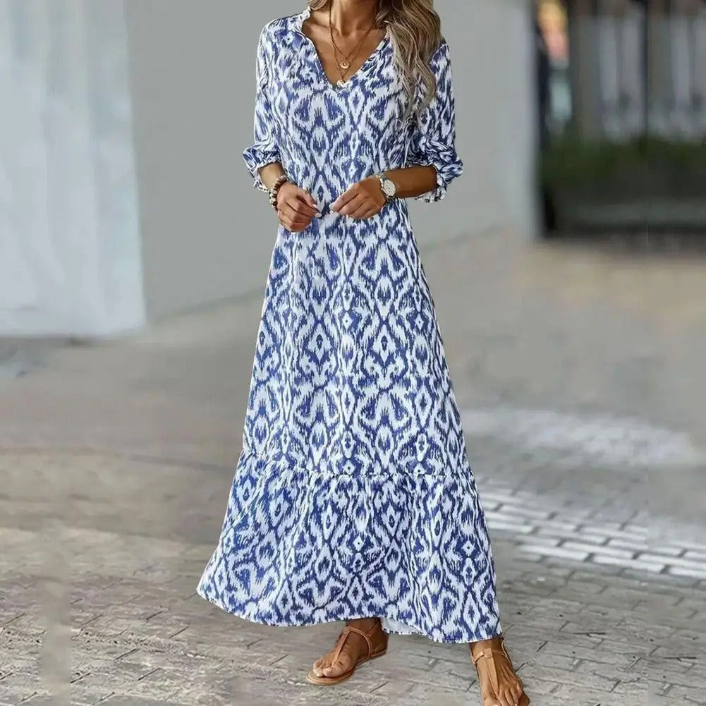 Helena | Women’s Summer Elegant V-Neck Maxi Dress