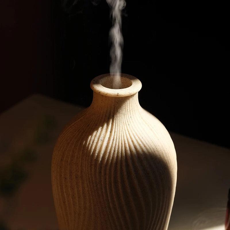 Vase Aroma Diffuser | Boho Polyresin Ultrasonic Design