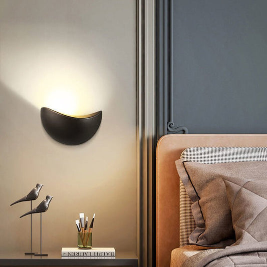 FjordHalo LED Wall Light | Contemporary Half-Round Style