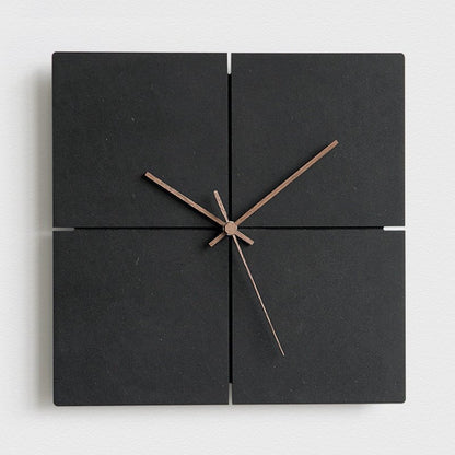 HushTone Wall Clock | 12" Contemporary Woodcraft Accent