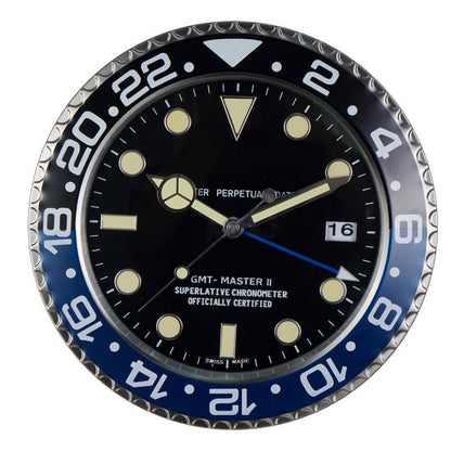 GlowEdge Wall Clock | Silent Radiance in Brushed Steel