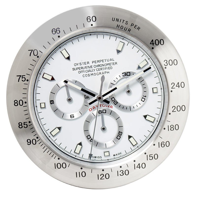 GlowEdge Wall Clock | Silent Radiance in Brushed Steel