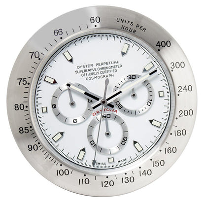 GlowEdge Wall Clock | Silent Radiance in Brushed Steel