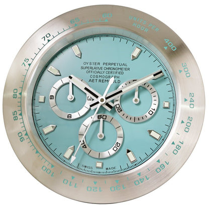 GlowEdge Wall Clock | Silent Radiance in Brushed Steel