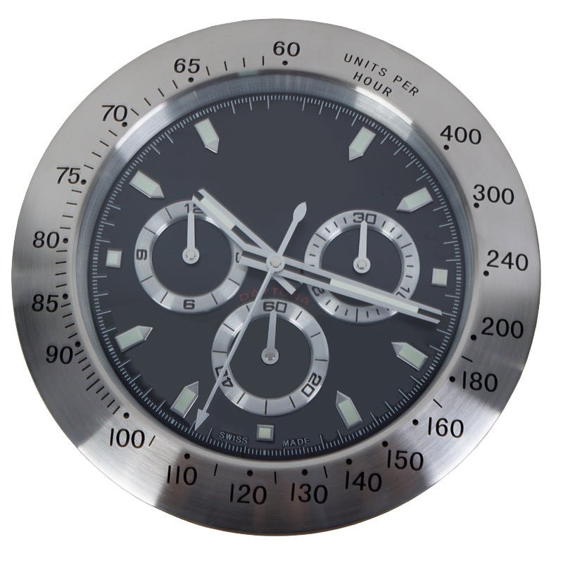 GlowEdge Wall Clock | Silent Radiance in Brushed Steel