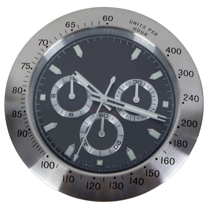 GlowEdge Wall Clock | Silent Radiance in Brushed Steel