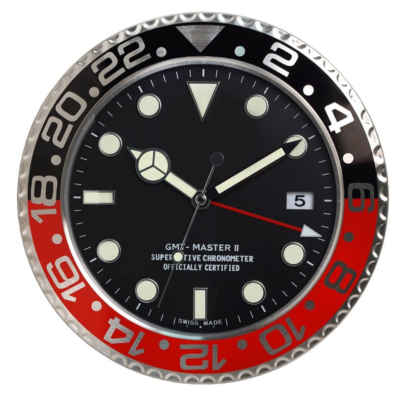 GlowEdge Wall Clock | Silent Radiance in Brushed Steel
