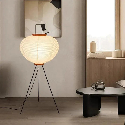 Rice Paper Tripod Design | ZenAura Japandi Floor Lamp