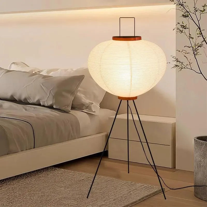 Rice Paper Tripod Design | ZenAura Japandi Floor Lamp