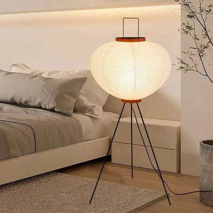 Rice Paper Tripod Design | ZenAura Japandi Floor Lamp