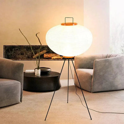 Rice Paper Tripod Design | ZenAura Japandi Floor Lamp