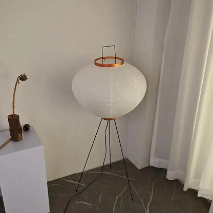 Rice Paper Tripod Design | ZenAura Japandi Floor Lamp