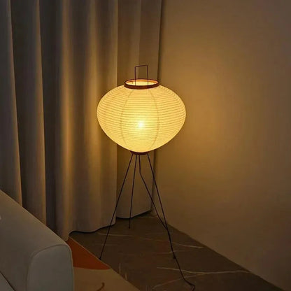 Rice Paper Tripod Design | ZenAura Japandi Floor Lamp