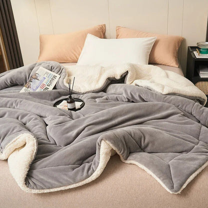 Soft Sherpa Throw | Reversible Fleece Blanket for Bed & Couch