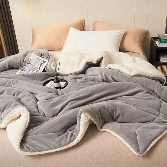 Soft Sherpa Throw | Reversible Fleece Blanket for Bed & Couch