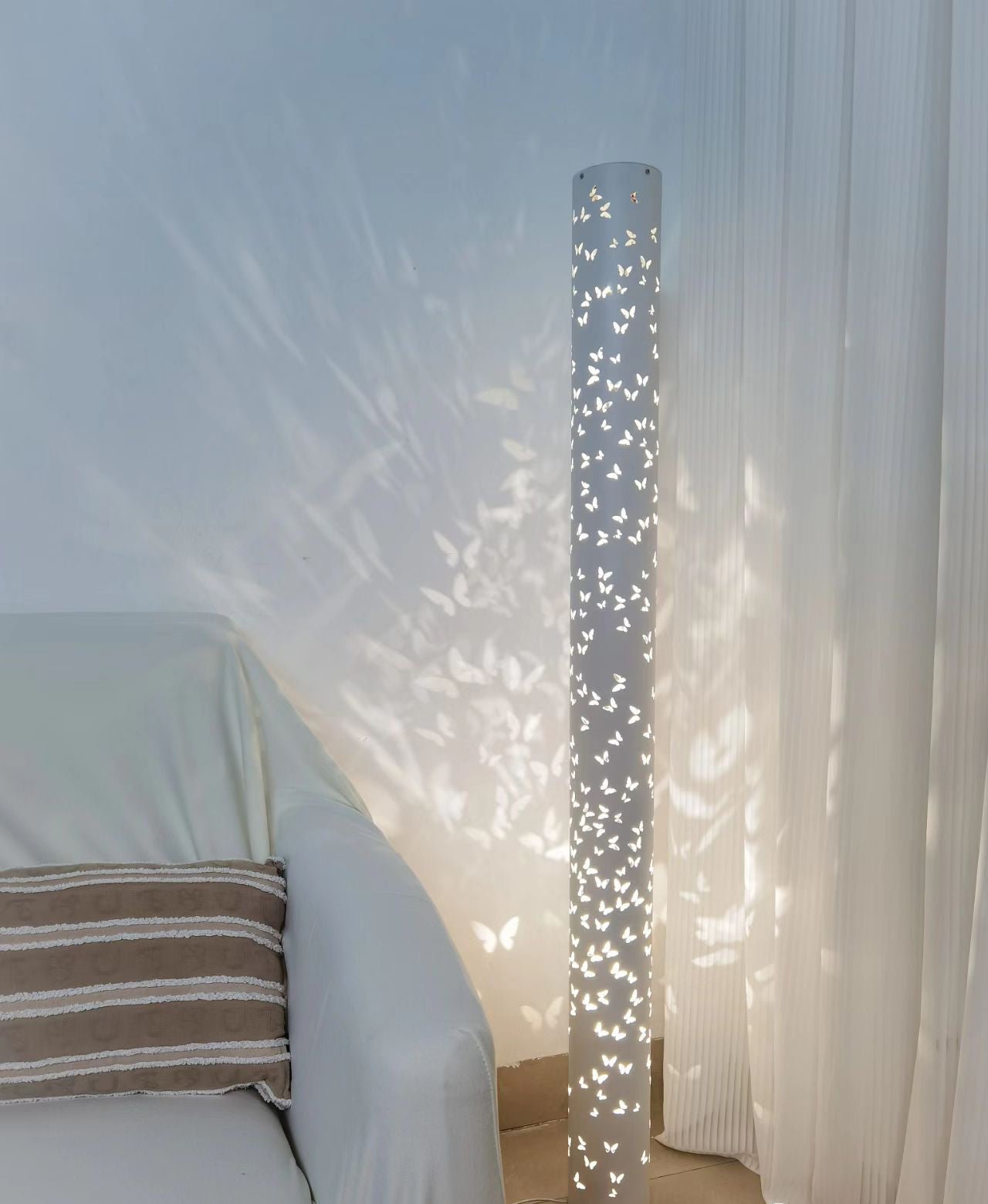 Elegant Shadow Floor Light | AuraFlare Butterfly Lamp