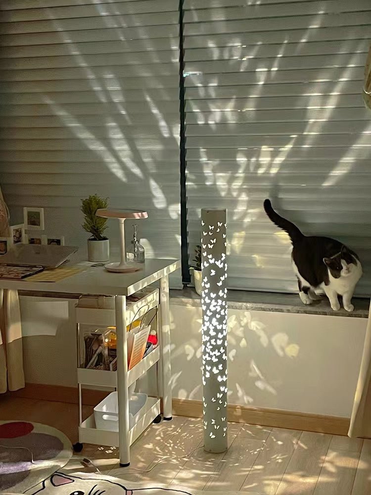 Elegant Shadow Floor Light | AuraFlare Butterfly Lamp