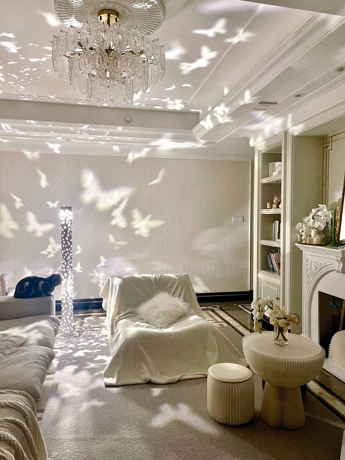 Elegant Shadow Floor Light | AuraFlare Butterfly Lamp