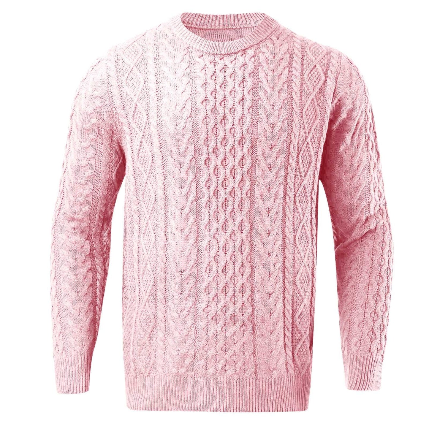 Adrian | Men’s Cable Pattern Slim Fit Knit Sweater