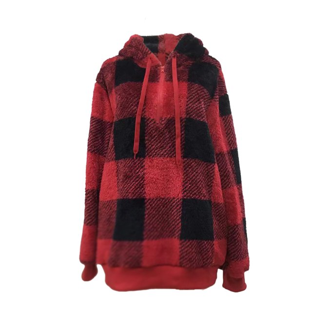 Lorelai | Women’s Cozy Knit Plaid Pullover Hoodie