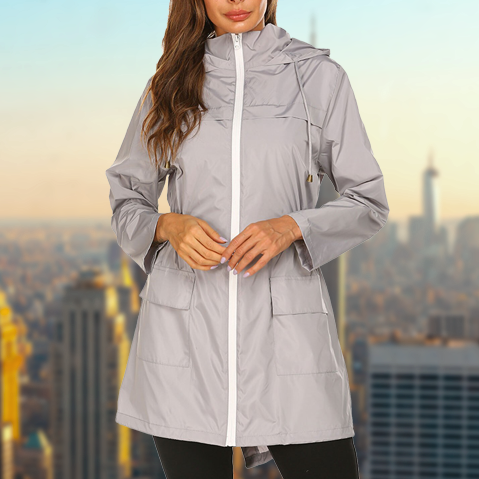 Cheska | Women’s Lightweight Hooded Raincoat with Hood